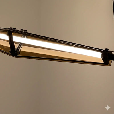 B&B Kinetic Beam Modern Linear3 Color LED Pendant Light