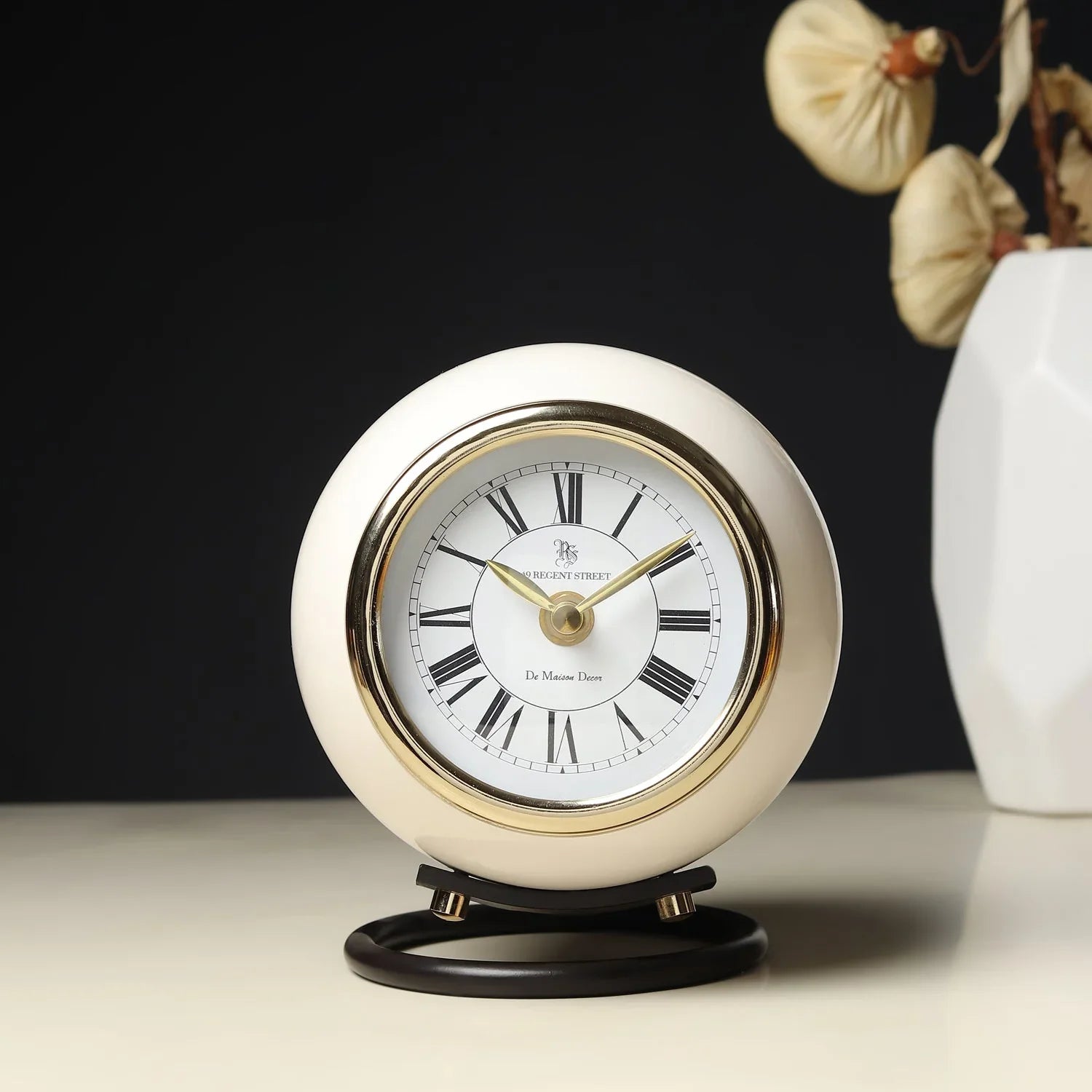 Spheron Desk Clock | Modern Table Clock for Home Décor, Office Desk