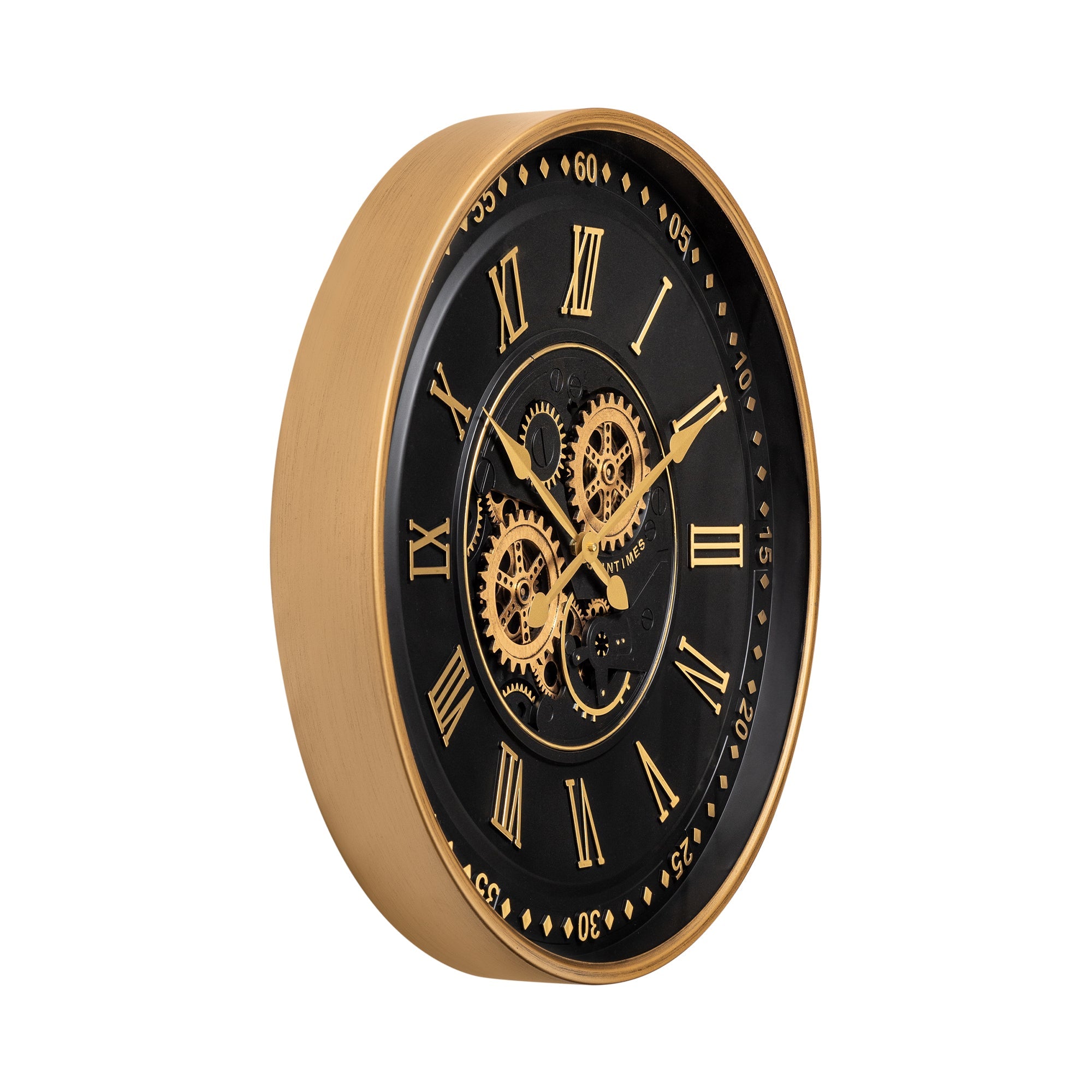Whisper of Hours  Luxury Designer Silent Movement Wall Clocks for the Home With Moving Gear Mechanism Buy Wall Clock Online (Steel Body)