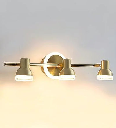 Golden Triple-Head LED Vanity Light