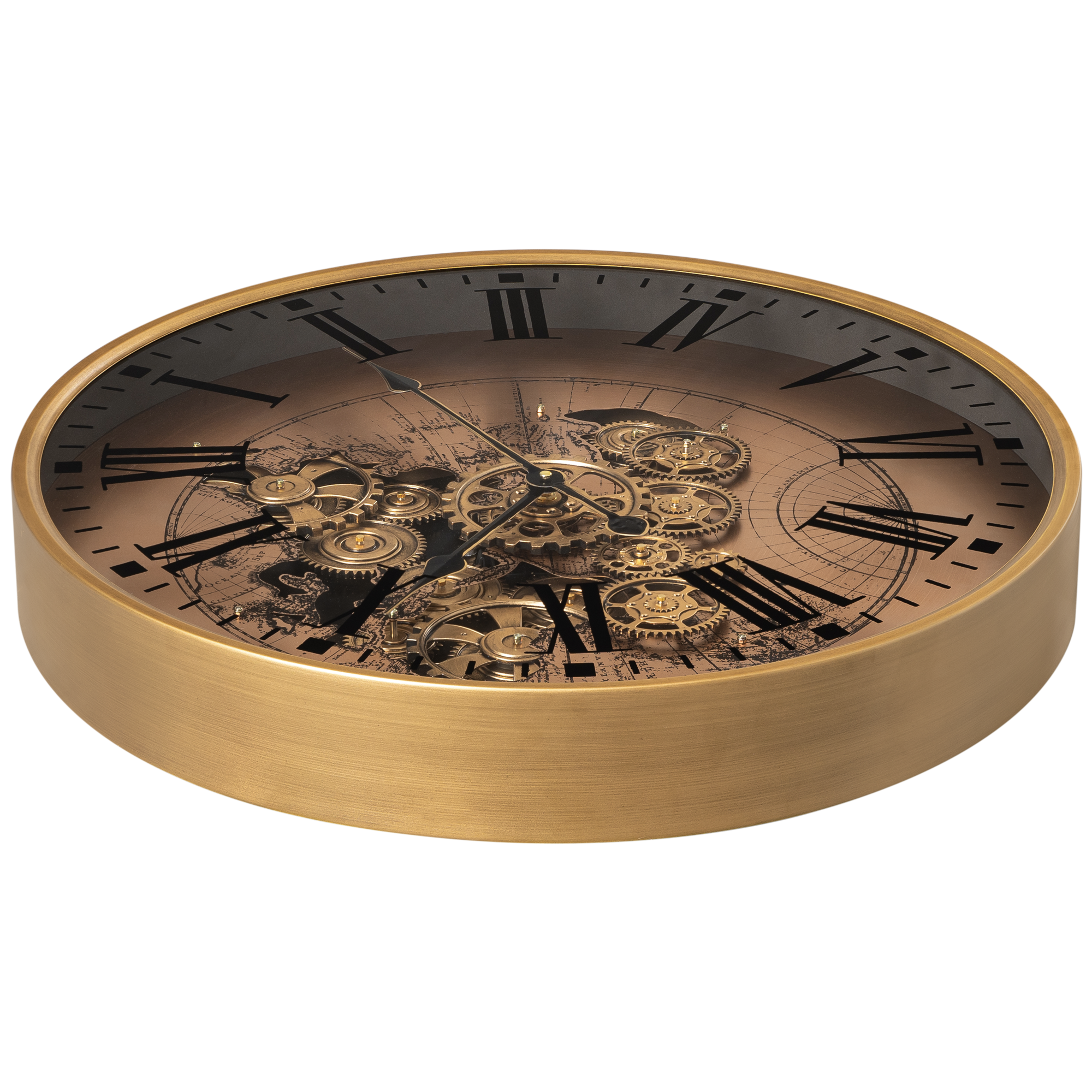 Phantom Dial Luxury Designer Watches Wall Clock For Living Room With Moving Gear Mechanism Buy Wall Clock Online - Big (Steel Body)