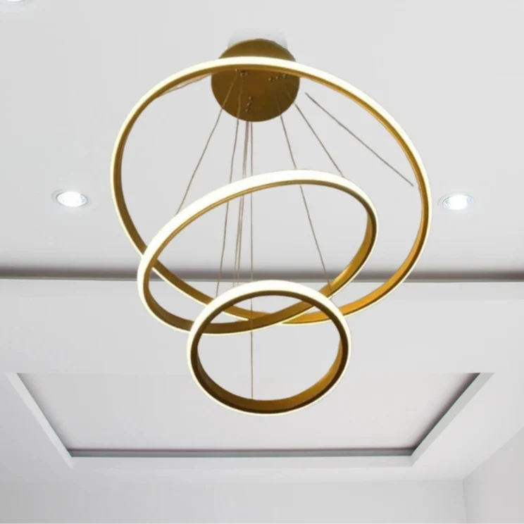 Three-Ring LED Chandelier