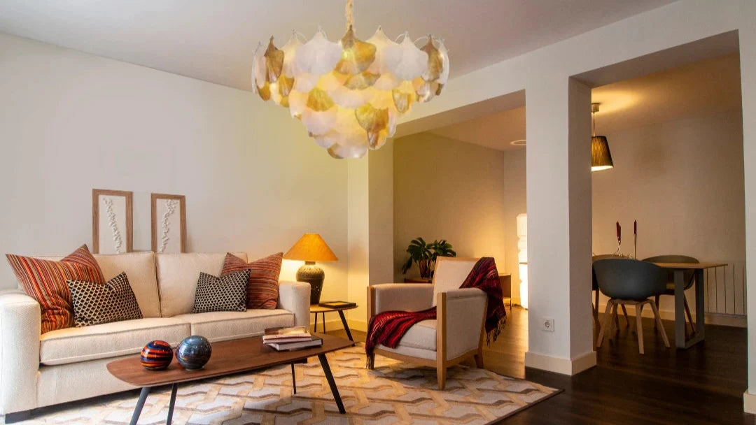 Golden Leaf Petal Chandelier