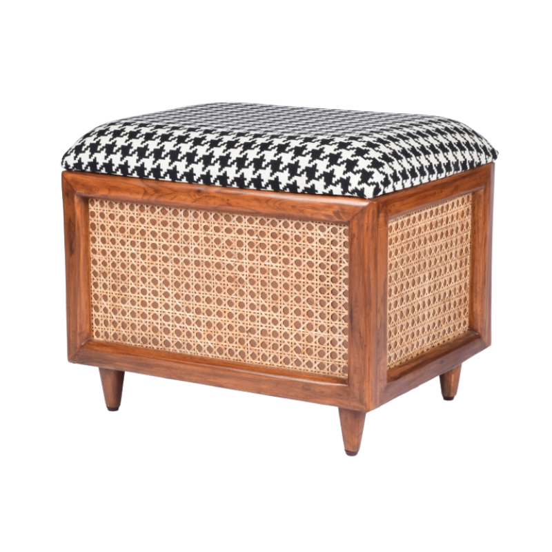 Houndstooth Ottoman