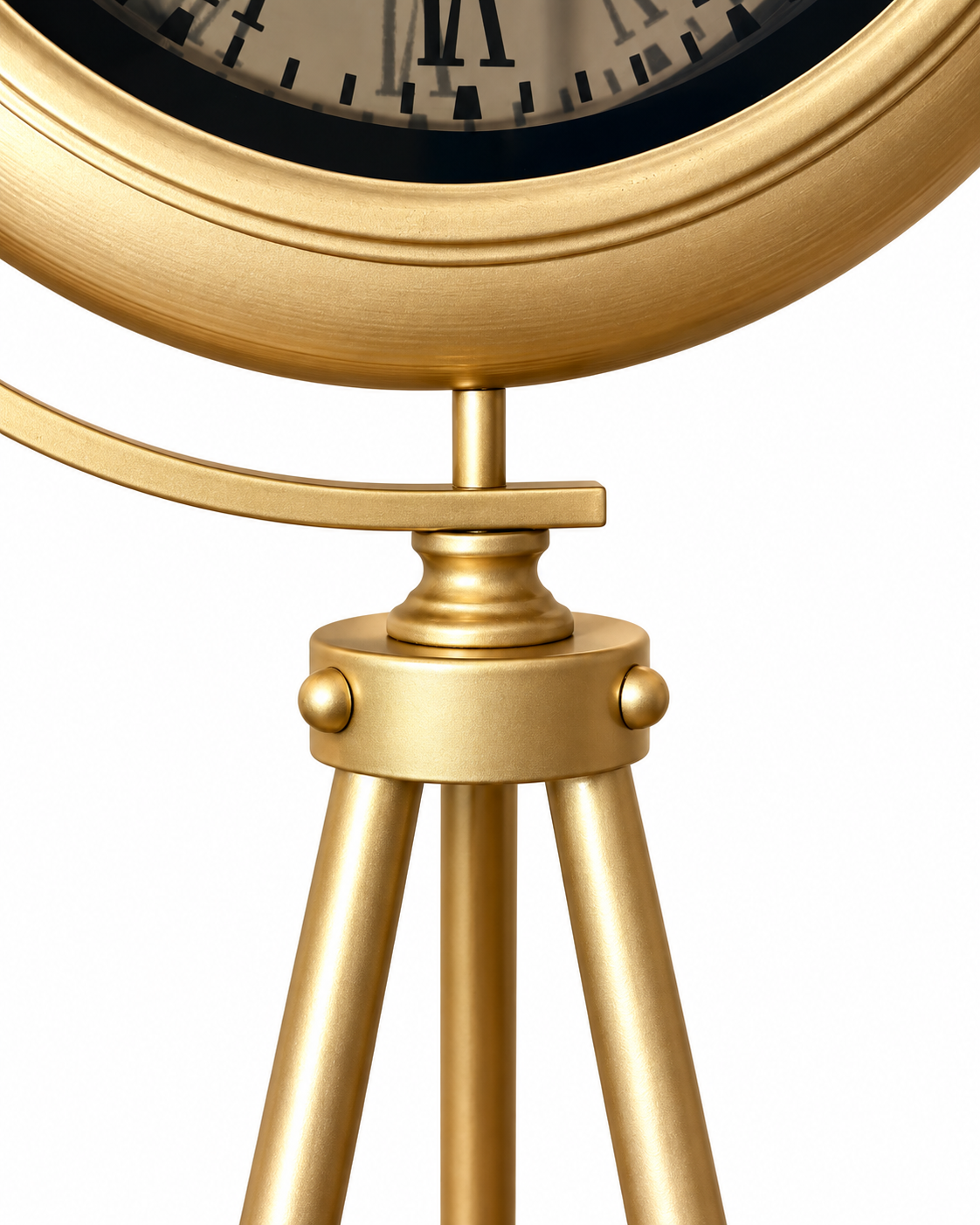 Divine Time Luxury Designer Silent Movement Standing Clock With Moving Gear Mechanism (Steel Body)