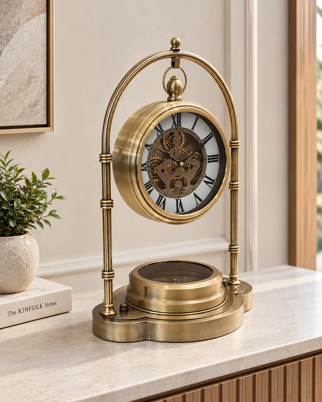 Meridia Time Designer Table Clock With Moving Gear Mechanism Buy Table Clock Online (Steel Body)