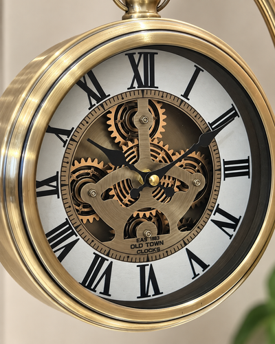 Meridia Time Designer Table Clock With Moving Gear Mechanism Buy Table Clock Online (Steel Body)
