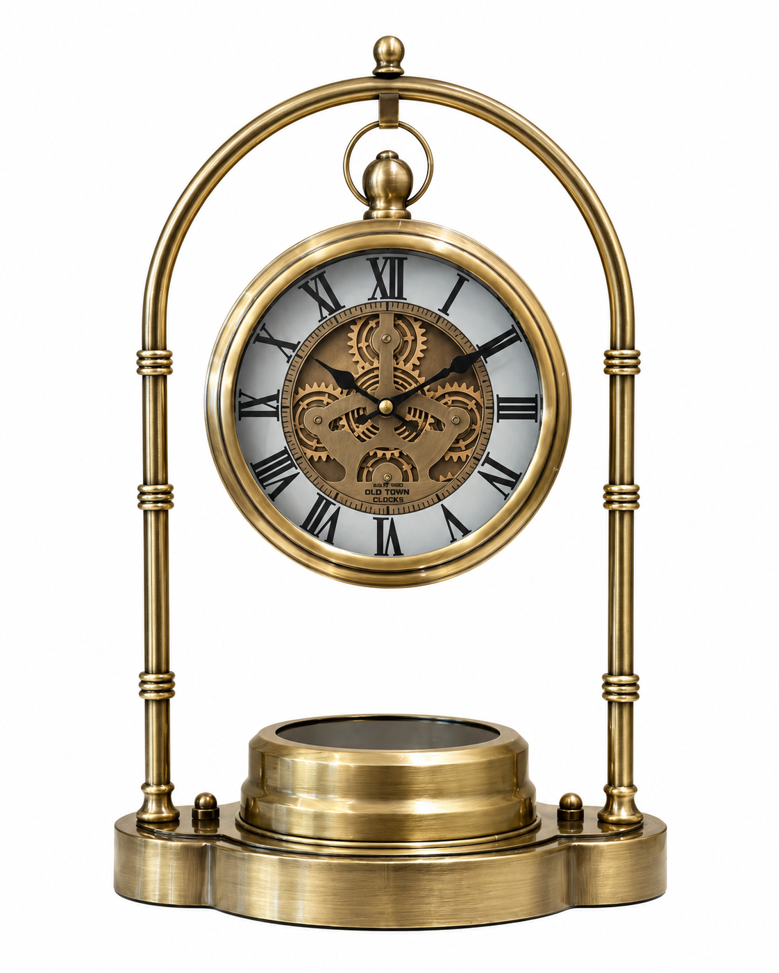 Meridia Time Designer Table Clock With Moving Gear Mechanism Buy Table Clock Online (Steel Body)
