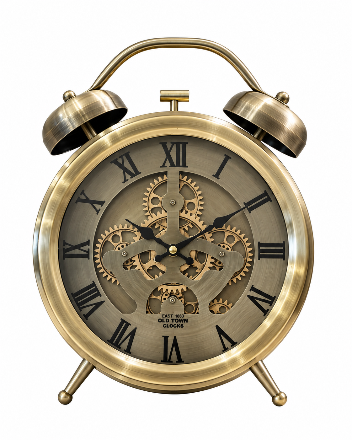 Elara Moment Designer Table Clock With Moving Gear Mechanism Buy Table Clock Online (Steel Body)