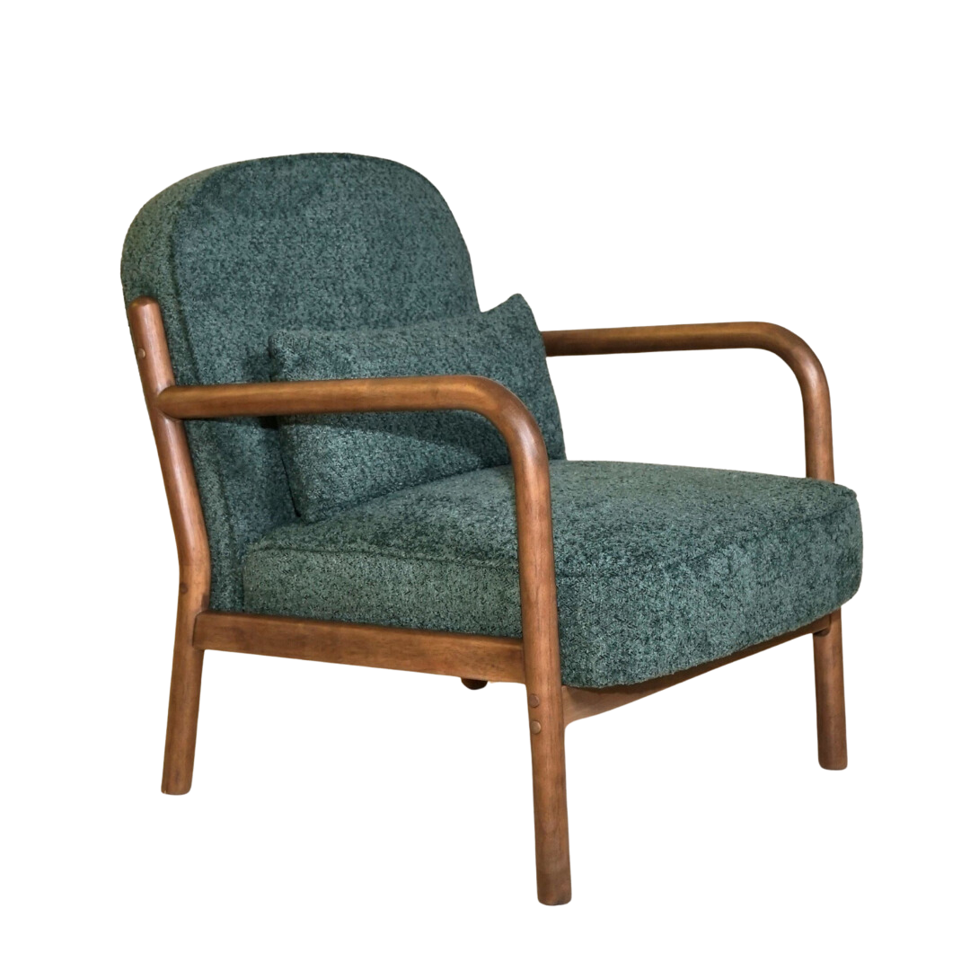 Elara Bouclé Armchair - Green