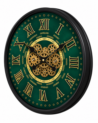 World Passage Luxury Designer Silent Movement Wall Clocks for the Home With Moving Gear Mechanism Buy Wall Clock Online (Steel Body)