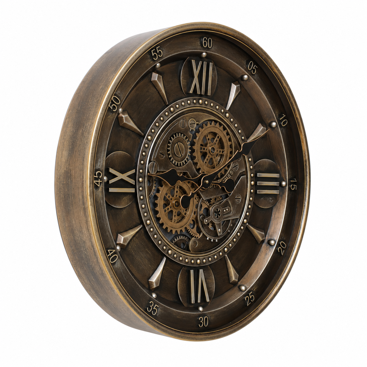 Cedar Hour Luxury Designer Silent Movement Wall Clocks for the Home With Moving Gear Mechanism Buy Wall Clock Online (Steel Body)