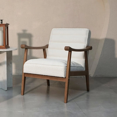 Rhea Bouclé Armchair - White