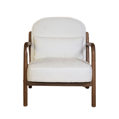 Elara Bouclé Armchair - White