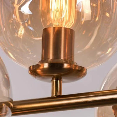 Orion Amber Globe Chandelier