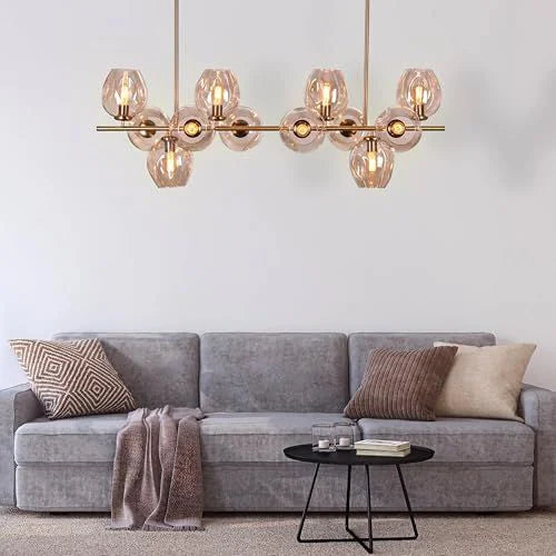 Orion Amber Globe Chandelier