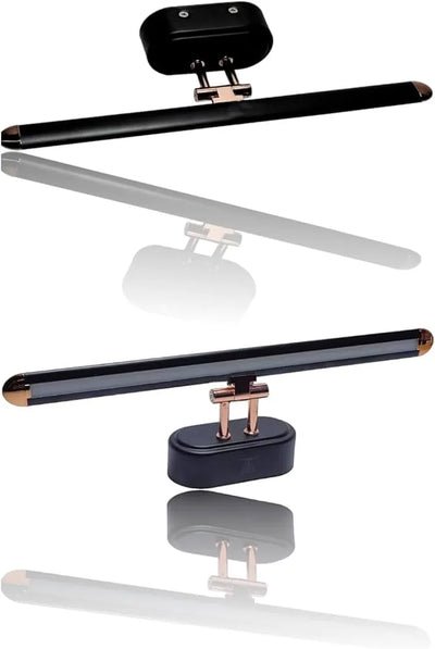 Modern Black Linear LED Wall Light with Copper-Tone Accents