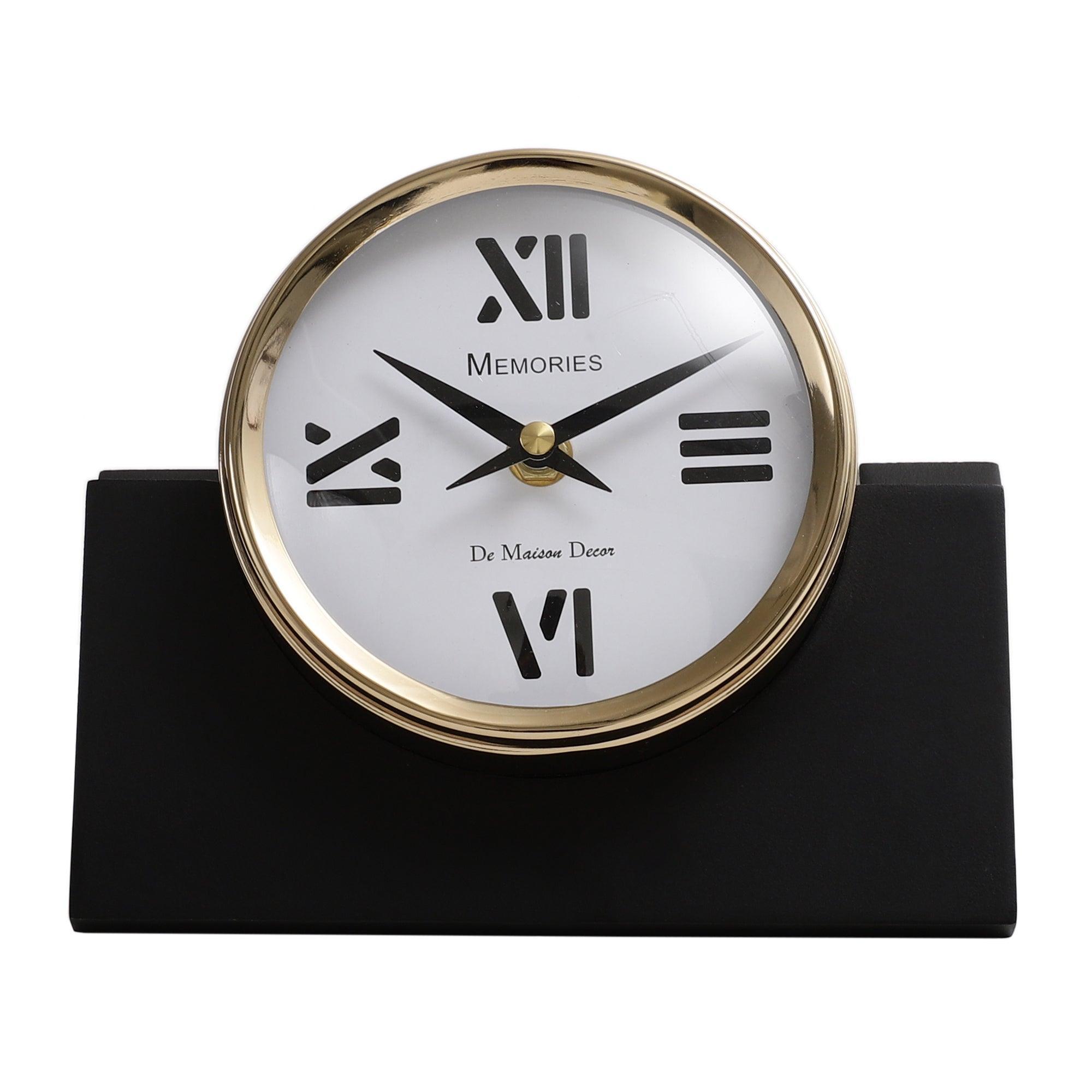 Varner Table Clock for Living Room Table | Stylish Desk Clock for Home Decor