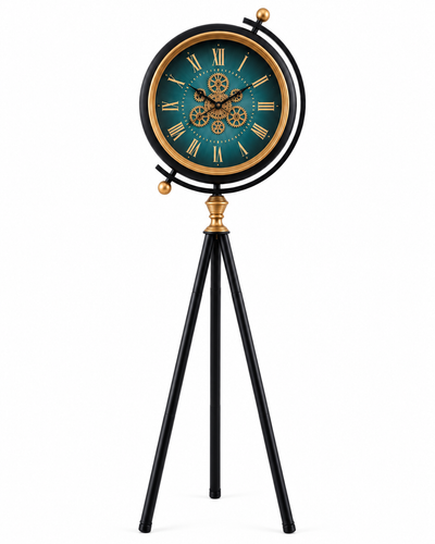 Legacy Hour Luxury Designer Silent Movement Standing Clocks for the Home With Moving Gear Mechanism Buy Wall Clock Online (Steel Body)