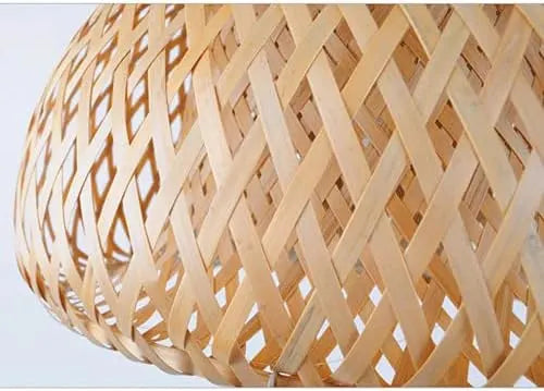 B&B Handwoven Bamboo Dome Pendant Light