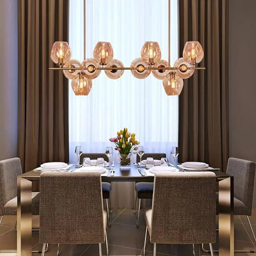 Orion Amber Globe Chandelier