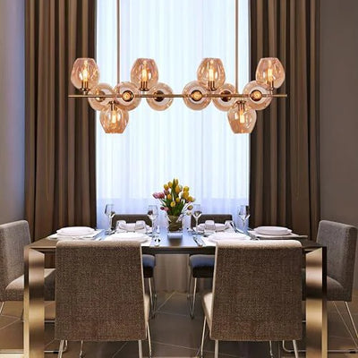 Orion Amber Globe Chandelier