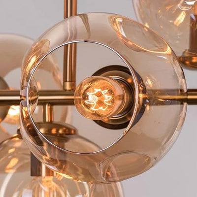 Orion Amber Globe Chandelier