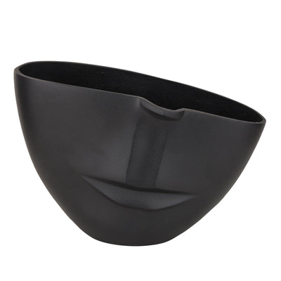 The Amused Black Face Vase | Unique Face Showpiece for Living Room & Home Decor | Flower Vase
