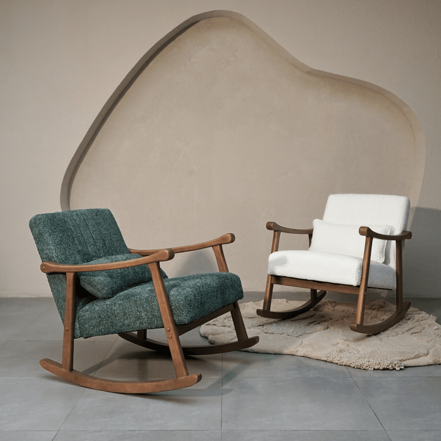 Astra Bouclé Rocking Chair - Green