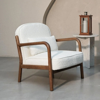 Elara Bouclé Armchair - White