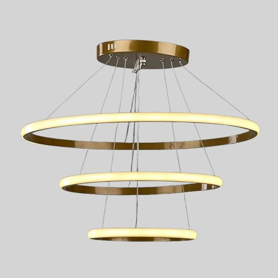 Three-Ring LED Chandelier