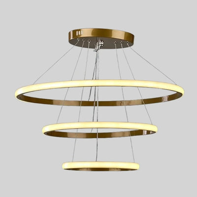 Three-Ring LED Chandelier