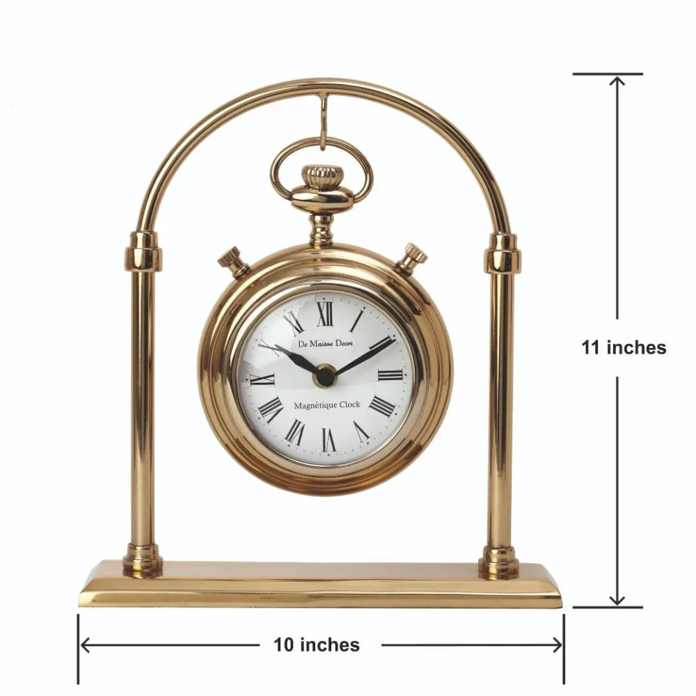 Archway Timepiece Gold Table Clock