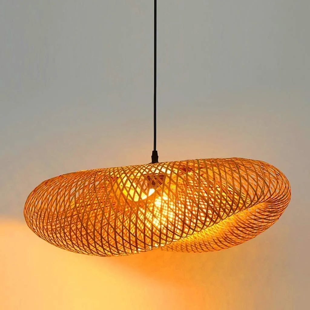 Handwoven Bamboo Artistic Pendant (Pack of 2)