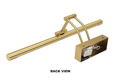 Gold-Tone Adjustable LED Mirror Light