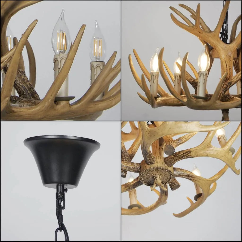 Rustic Antler Branch Chandelier