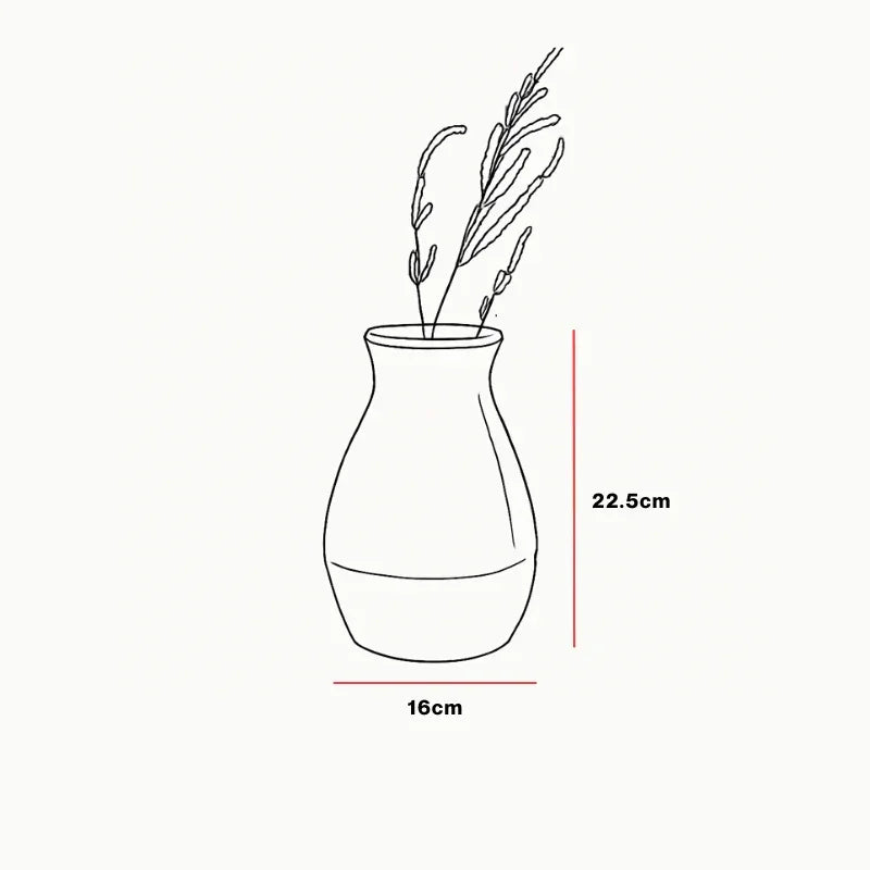 Decorative Off-White Paper Mache Vase | Modern Handmade Flower Pot for Home & Table Styling