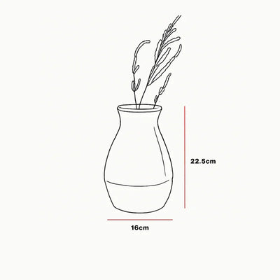 Decorative Off-White Paper Mache Vase | Modern Handmade Flower Pot for Home & Table Styling