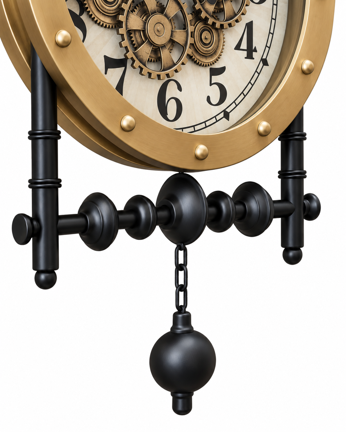 Timeless Charm Luxury Designer Silent Movement Wall Clocks for the Home With Moving Gear Mechanism Buy Wall Clock Online (Steel Body)