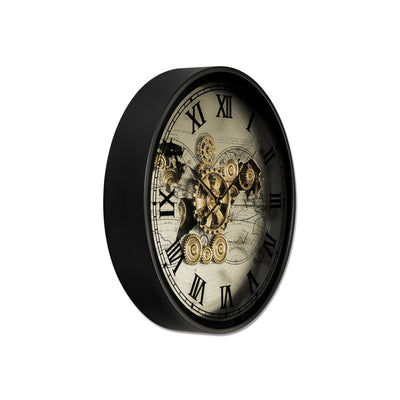 Moment Maker Luxury Designer Wall Clock With Moving Gear Mechanism Buy Wall Clock Online - Big (Steel Body)