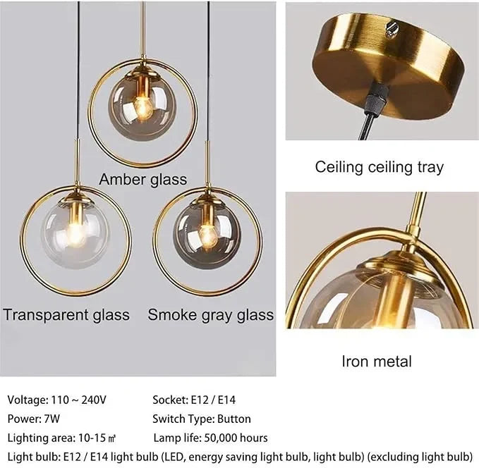 B&B Gold Hanging Light