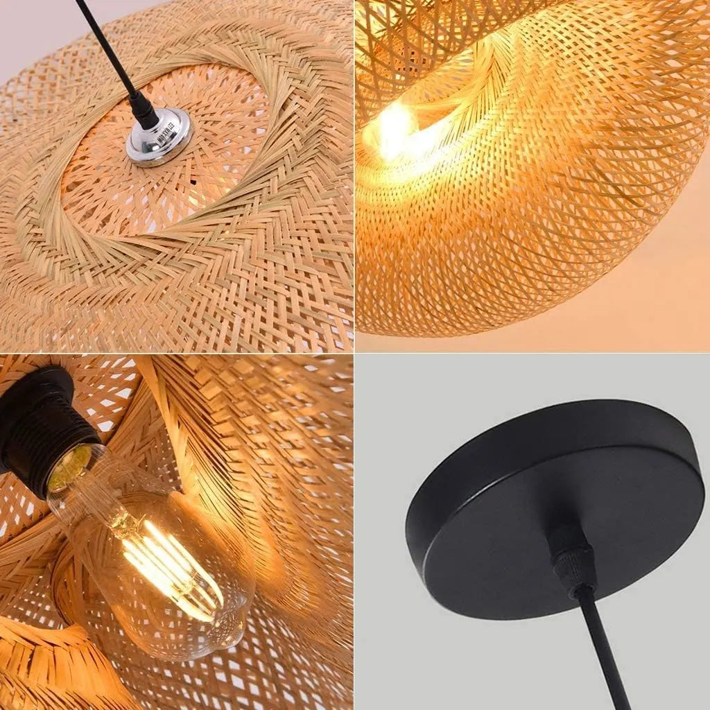 Handwoven Bamboo Artistic Pendant (Pack of 2)