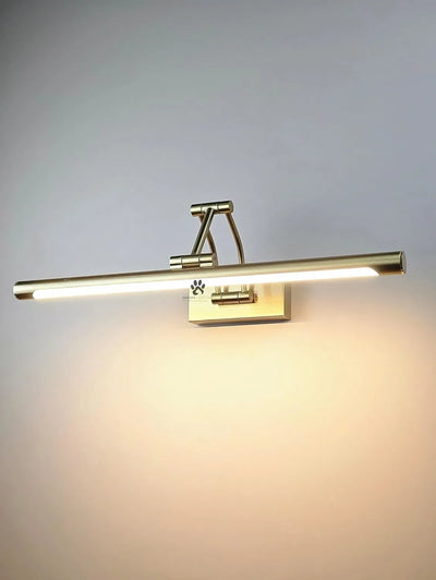 Gold-Tone Adjustable LED Mirror Light