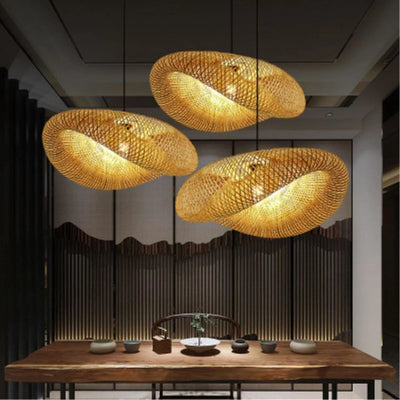 Handwoven Bamboo Artistic Pendant (Pack of 2)