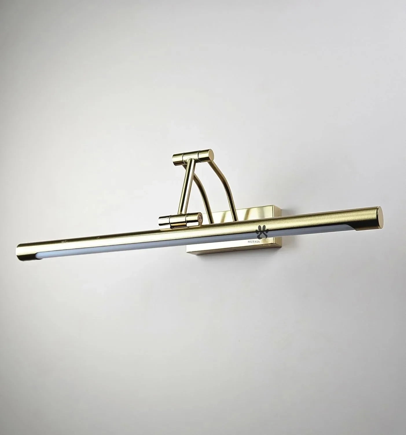 Gold-Tone Adjustable LED Mirror Light