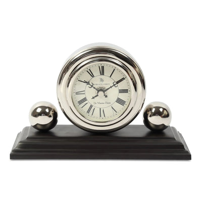 Orbit  Designer Table Clock | Sculptural Vintage-Inspired Desk Clock in Gold & Silver