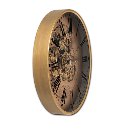 Phantom Dial Luxury Designer Watches Wall Clock For Living Room With Moving Gear Mechanism Buy Wall Clock Online - Big (Steel Body)