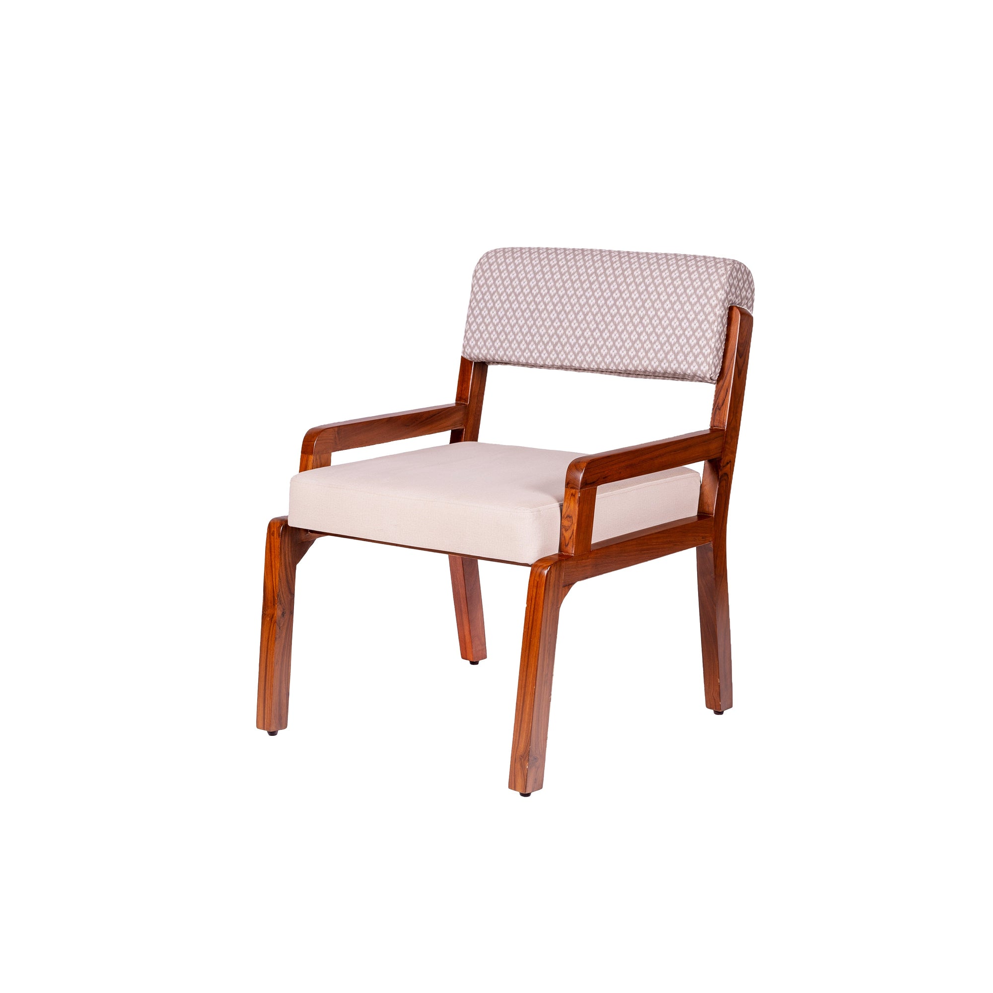 Zyra Upholstered Teakwood Dining Chair