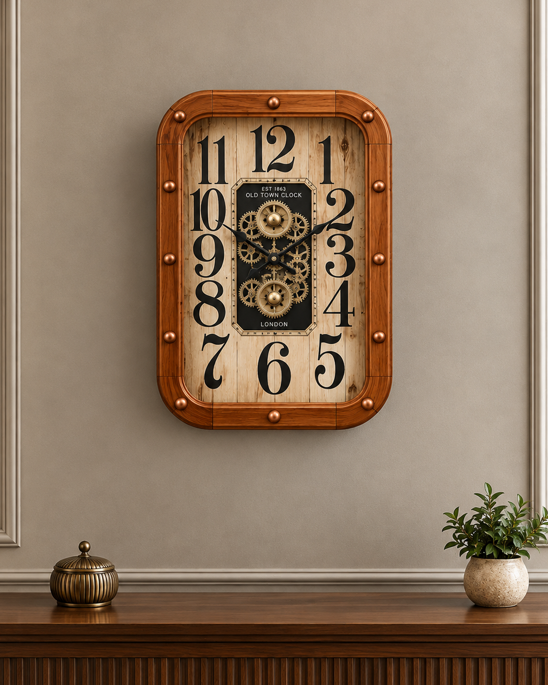 Classic Moment Luxury Designer Silent Movement Wall Clocks for the Home With Moving Gear Mechanism Buy Wall Clock Online