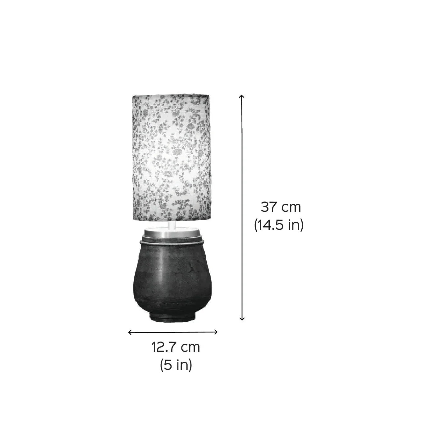 Ellora Neel Wooden Printed Table Light | Stylish Lampshade For Bedroom & Home